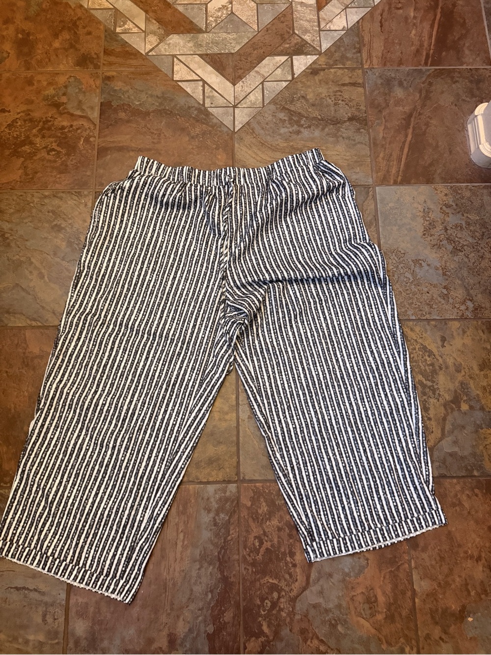 SHEIN Navy and White Striped Jogger Pants for Kids